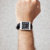 Festina On The Square Leder Date Schwarz / Silbrig Herrenuhr | F20681/3